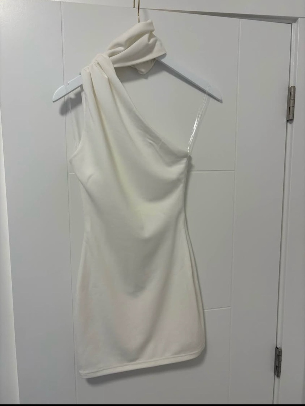 Fashion Nova One-Shoulder white Mini Dress